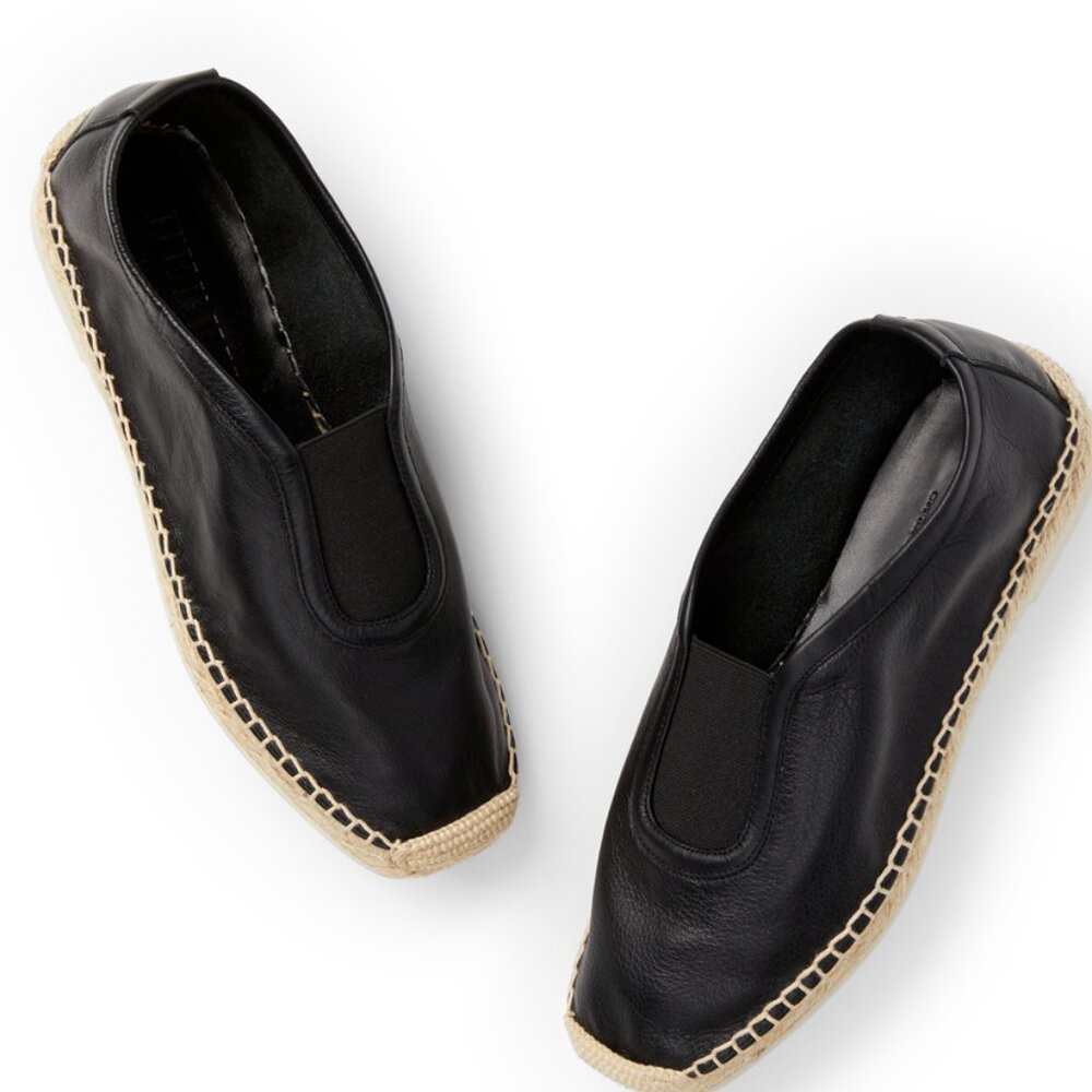 HEREU Leather Espadrilles In Black